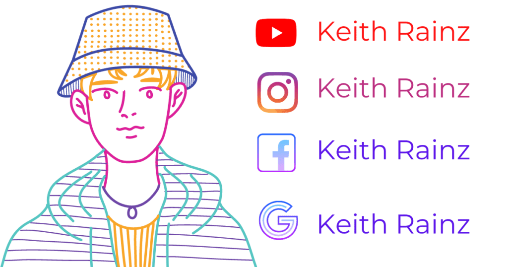 Keith Rainz social media platforms