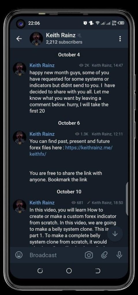 Keith Rainz telegram channel