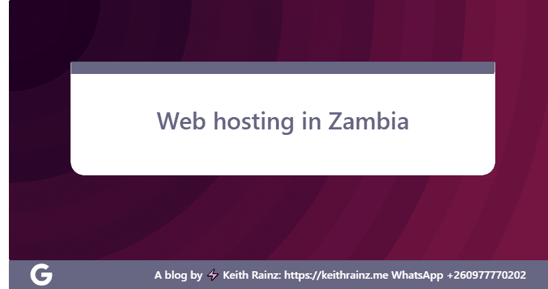 Web hosting in Zambia