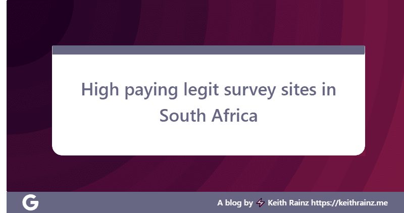High paying legit survey sites in South Africa