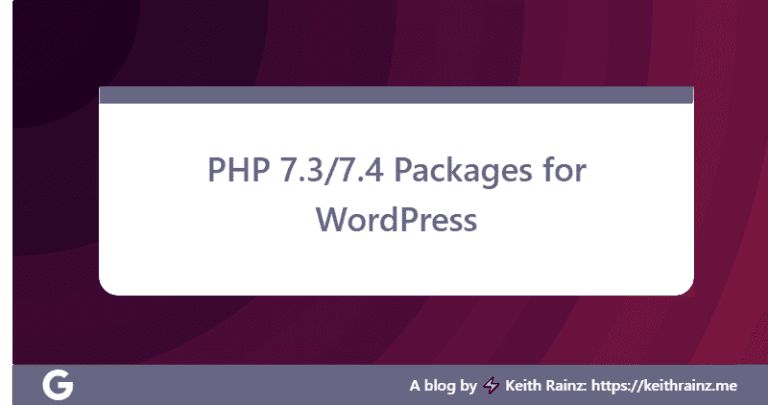 PHP 7.37.4 Packages for WordPress
