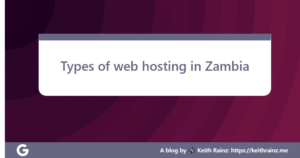 Types of web hosting in Zambia