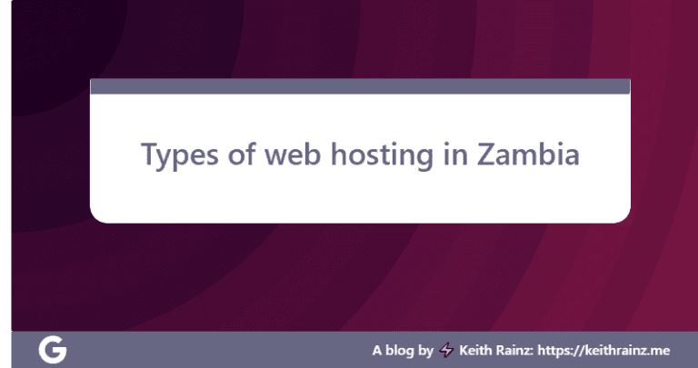 Types of web hosting in Zambia