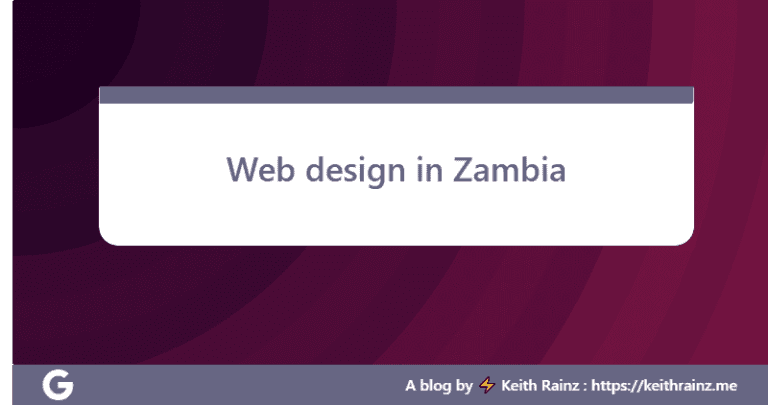 Web design in Zambia