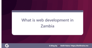 What is web development in Zambia