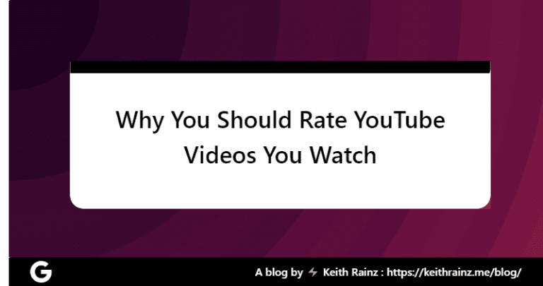 Why You Should Rate YouTube Videos You Watch