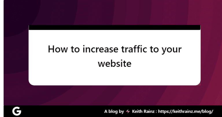 How to increase traffic to your website