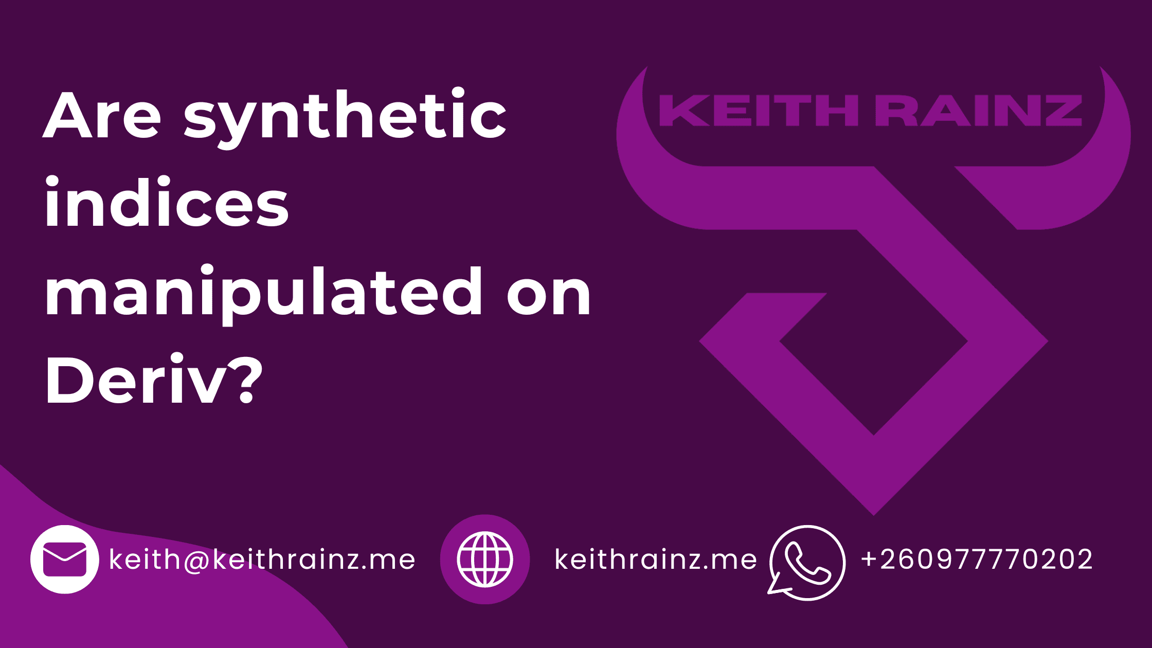 Are synthetic indices manipulated on Deriv