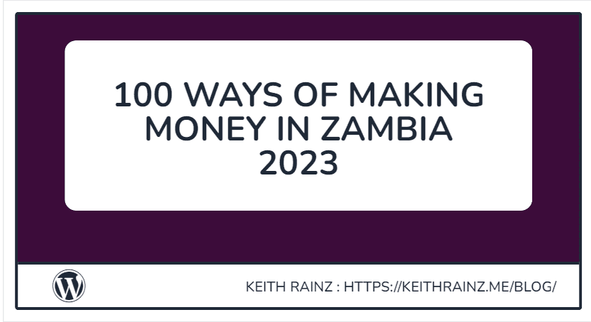 100 WAYS OF MAKING MONEY IN ZAMBIA 2023